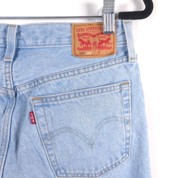 Levi's 501 150th Anniversary Edition Women’s Lt Blue Button Fly Jeans Size 29x30 - Picture 4 of 14